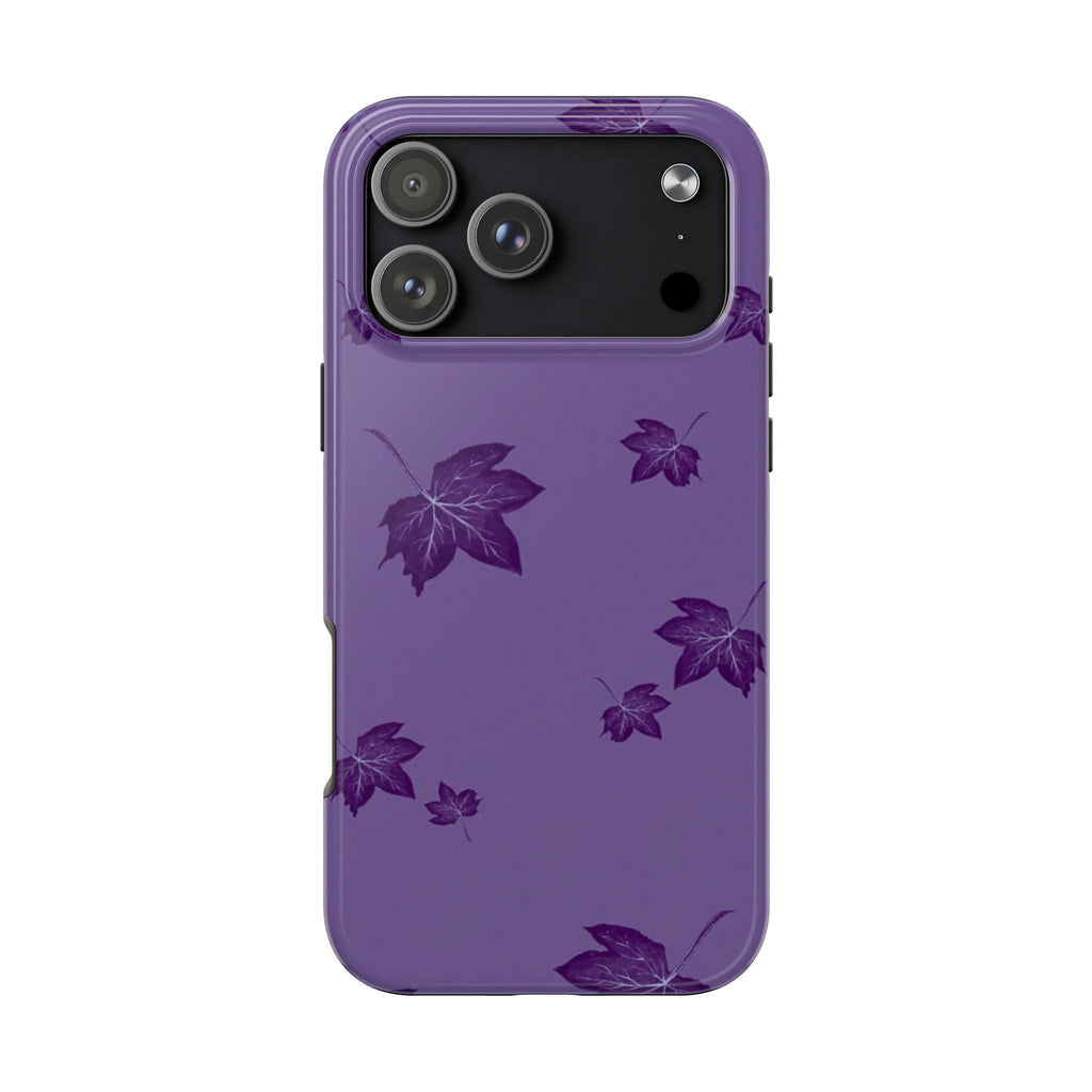PURPLE AUTUMN LEAVES PHONE CASE