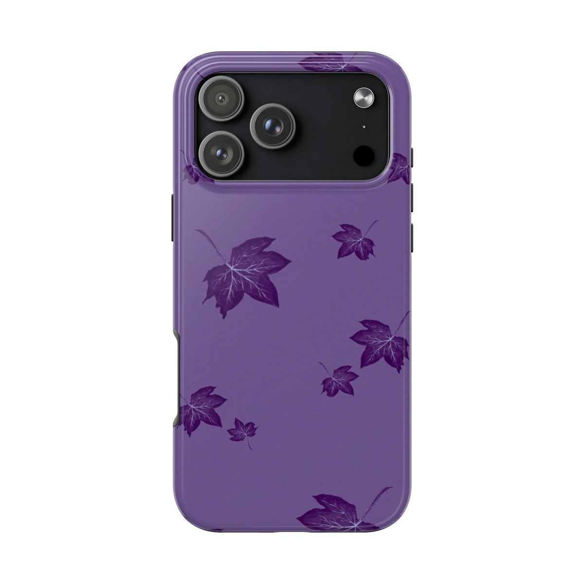 PURPLE AUTUMN LEAVES PHONE CASE