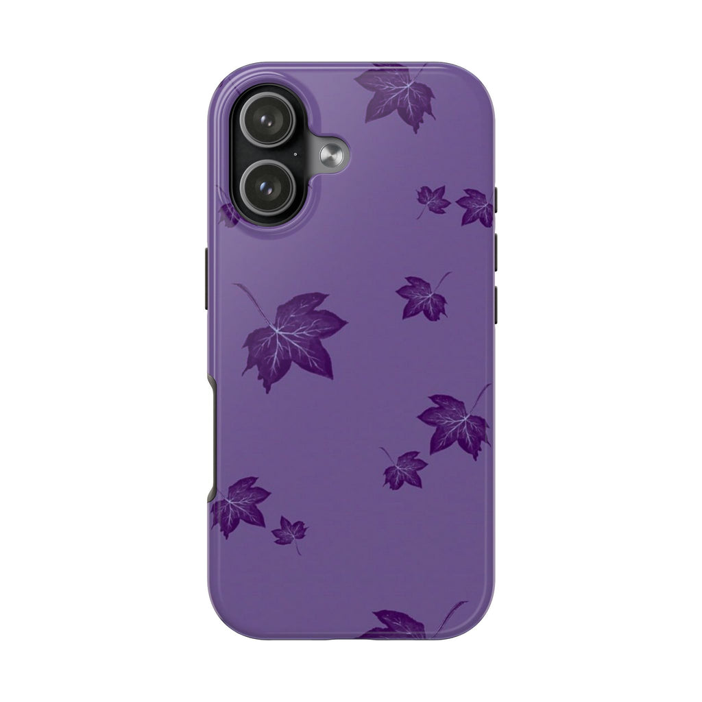 PURPLE AUTUMN LEAVES PHONE CASE