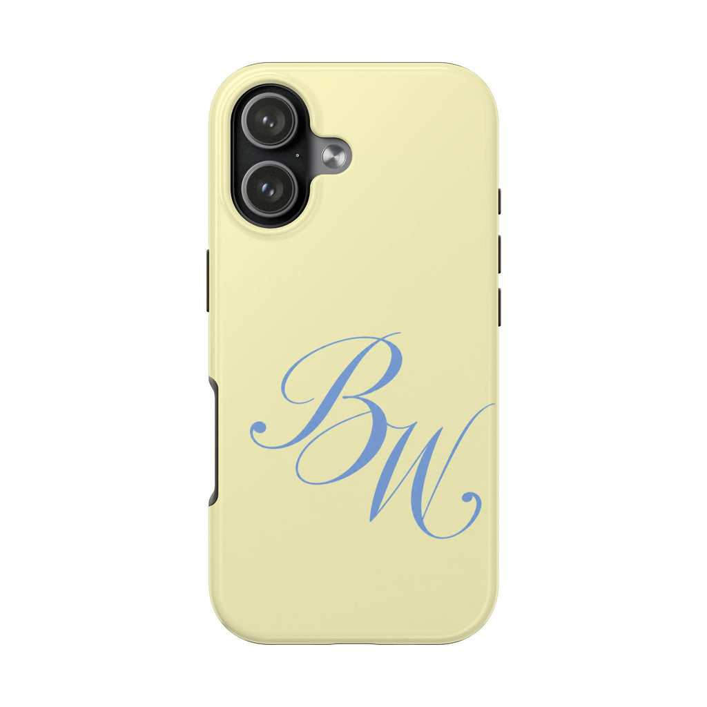 PERSONALIZED BABY YELLOW INITIALS CUSTOM PHONE CASE