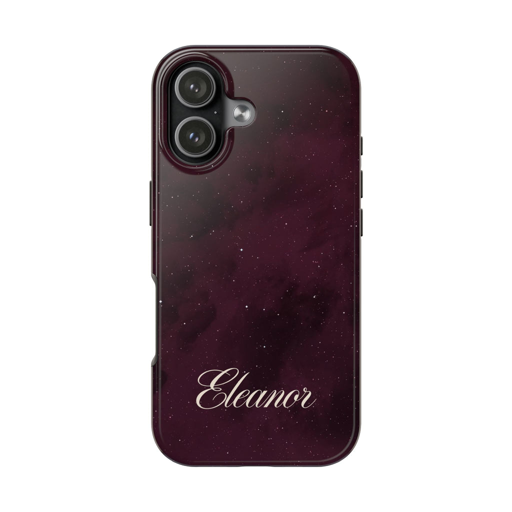 PERSONALIZED BURGUNDY COSMO CUSTOM NAME PHONE CASE