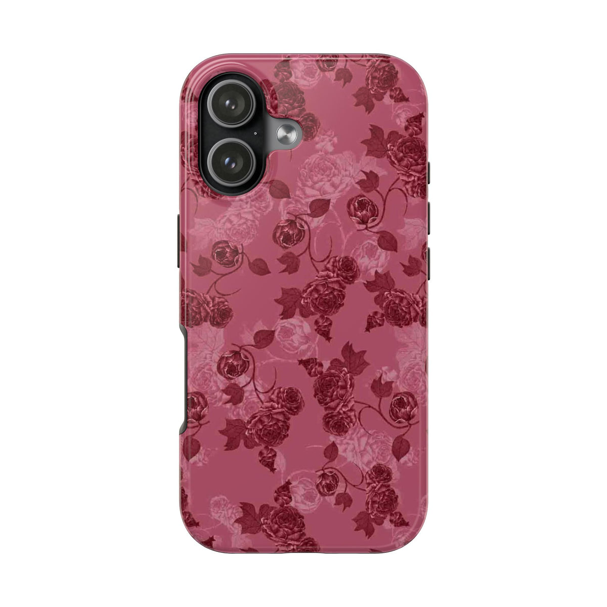 DUSTY ROSE BURGUNDY ROSES PHONE CASE