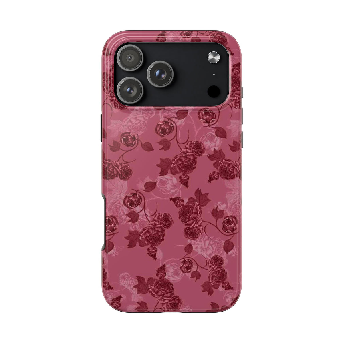 DUSTY ROSE BURGUNDY ROSES PHONE CASE