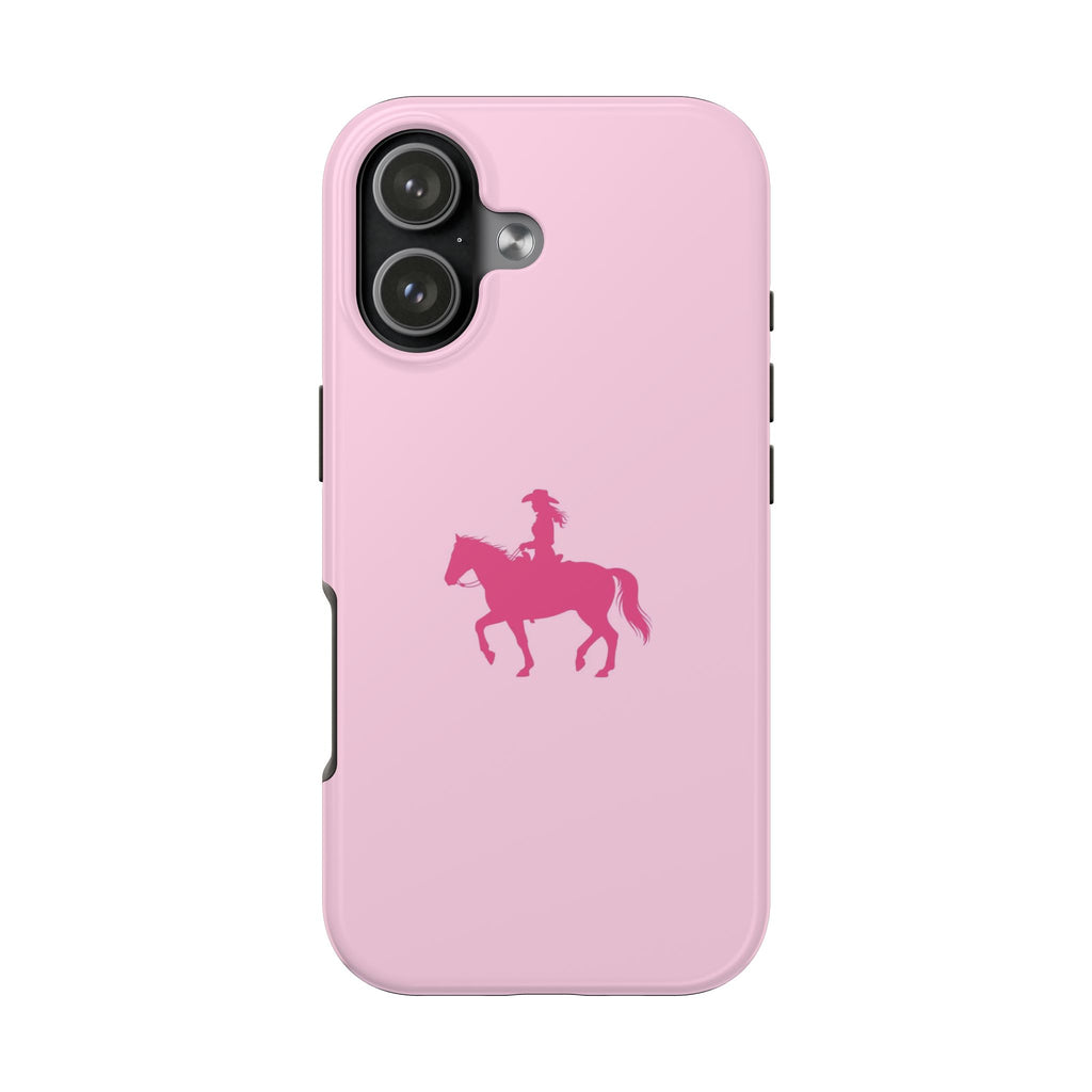 PINK COWGIRL HORSE PHONE CASE