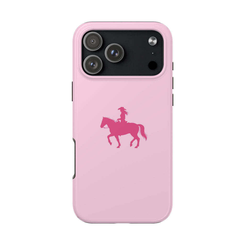 PINK COWGIRL HORSE PHONE CASE