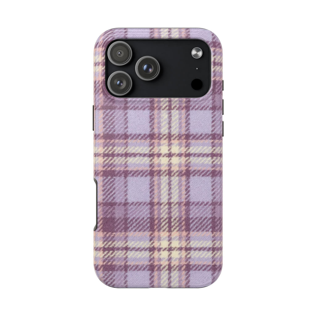 LAVENDER LEMONADE TARTAN PLAID PHONE CASE