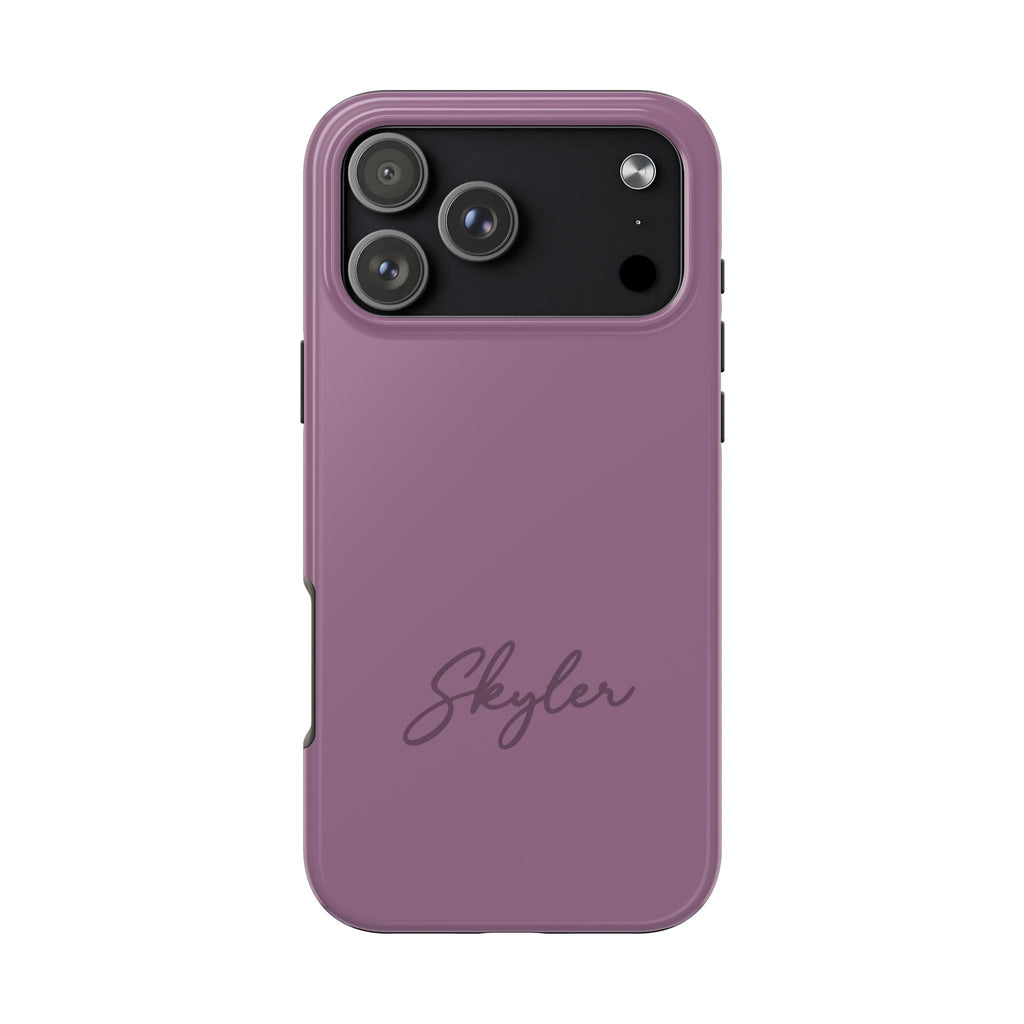 PERSONALIZED MAUVE CUSTOM NAME PHONE CASE