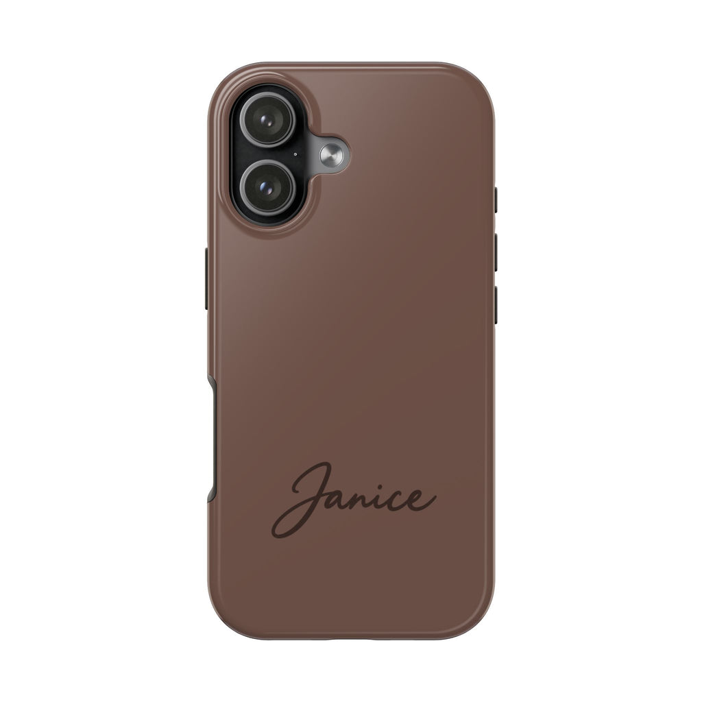 PERSONALIZED TRUFFLE BROWN CUSTOM NAME PHONE CASE