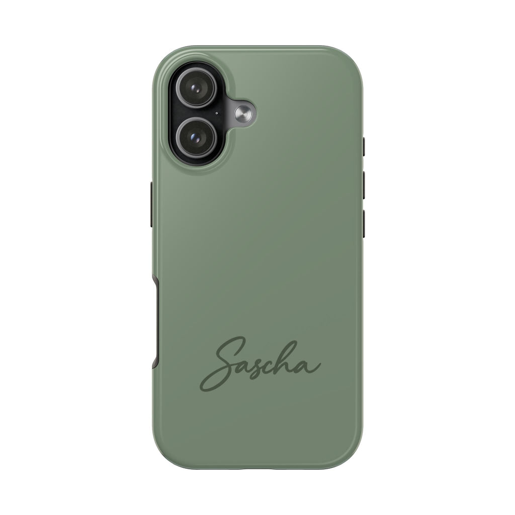 PERSONALIZED SAGE GREEN CUSTOM NAME PHONE CASE