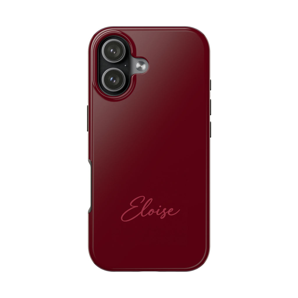 PERSONALIZED CHERRY RED CUSTOM NAME PHONE CASE