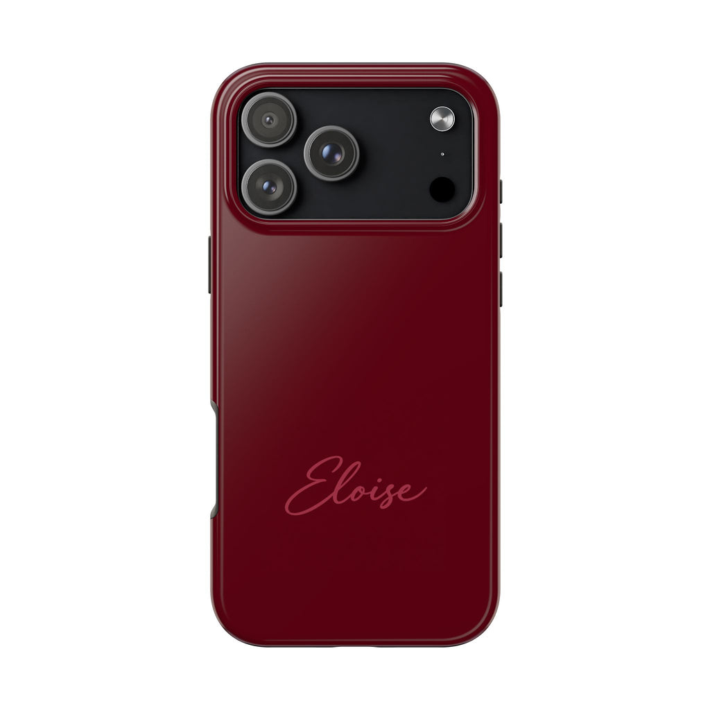 PERSONALIZED CHERRY RED CUSTOM NAME PHONE CASE