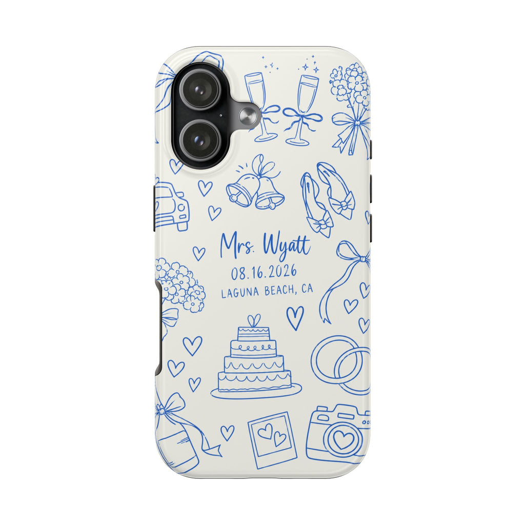 PERSONALIZED SOMETHING BLUE BRIDAL CUSTOM NAME WEDDING PHONE CASE