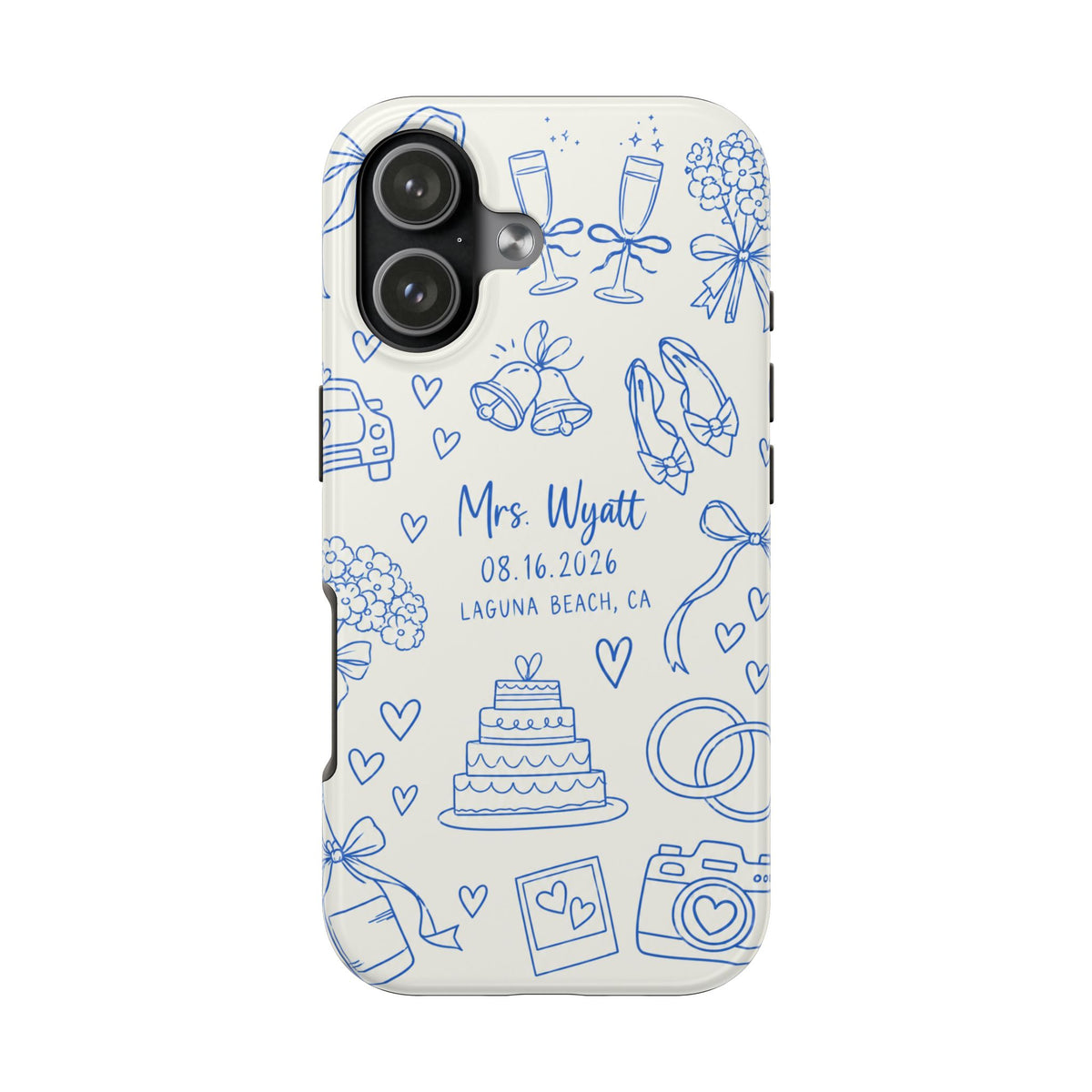 PERSONALIZED SOMETHING BLUE BRIDAL CUSTOM NAME WEDDING PHONE CASE