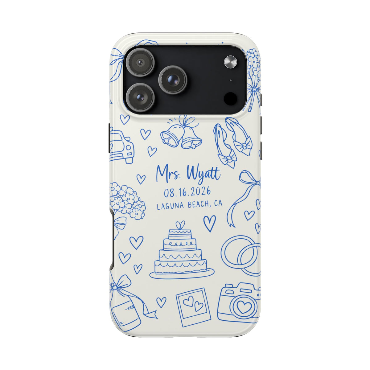 PERSONALIZED SOMETHING BLUE BRIDAL CUSTOM NAME WEDDING PHONE CASE