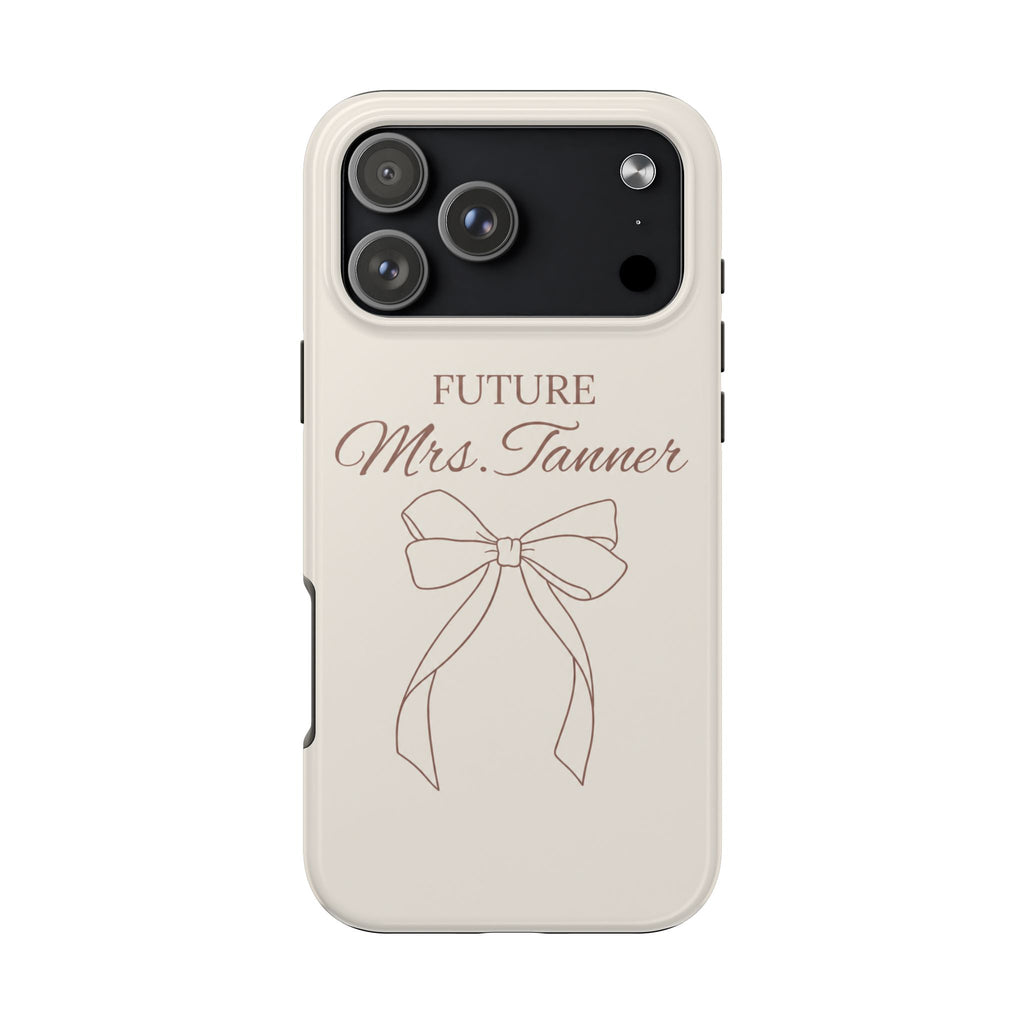 PERSONALIZED FUTURE MRS BRIDAL BOW CUSTOM NAME WEDDING PHONE CASE