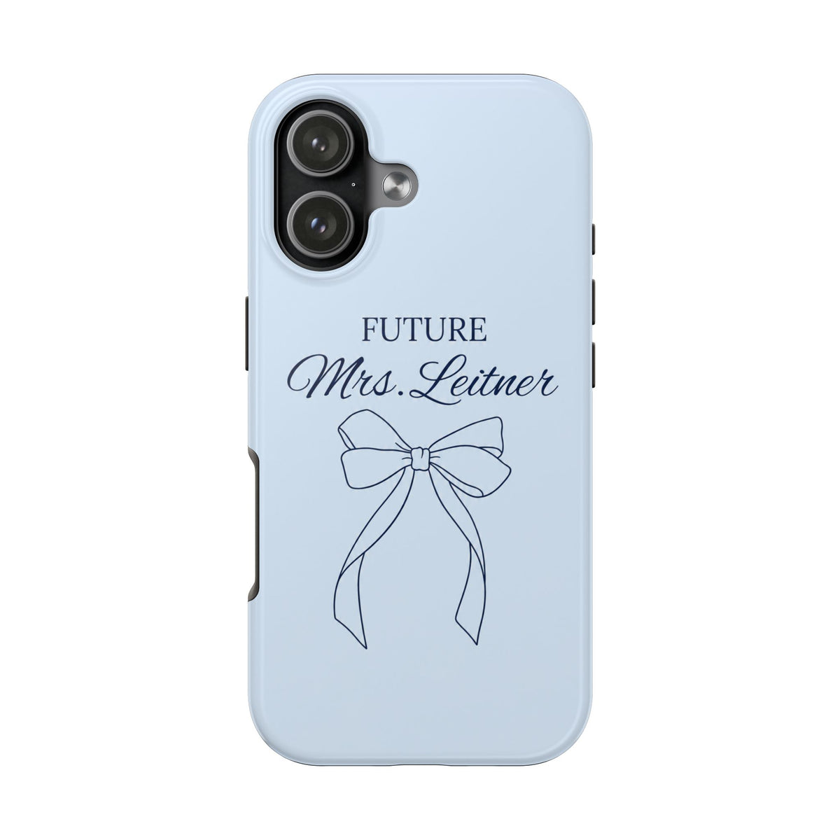 PERSONALIZED SOMETHING BLUE FUTURE MRS BRIDAL BOW CUSTOM NAME WEDDING PHONE CASE