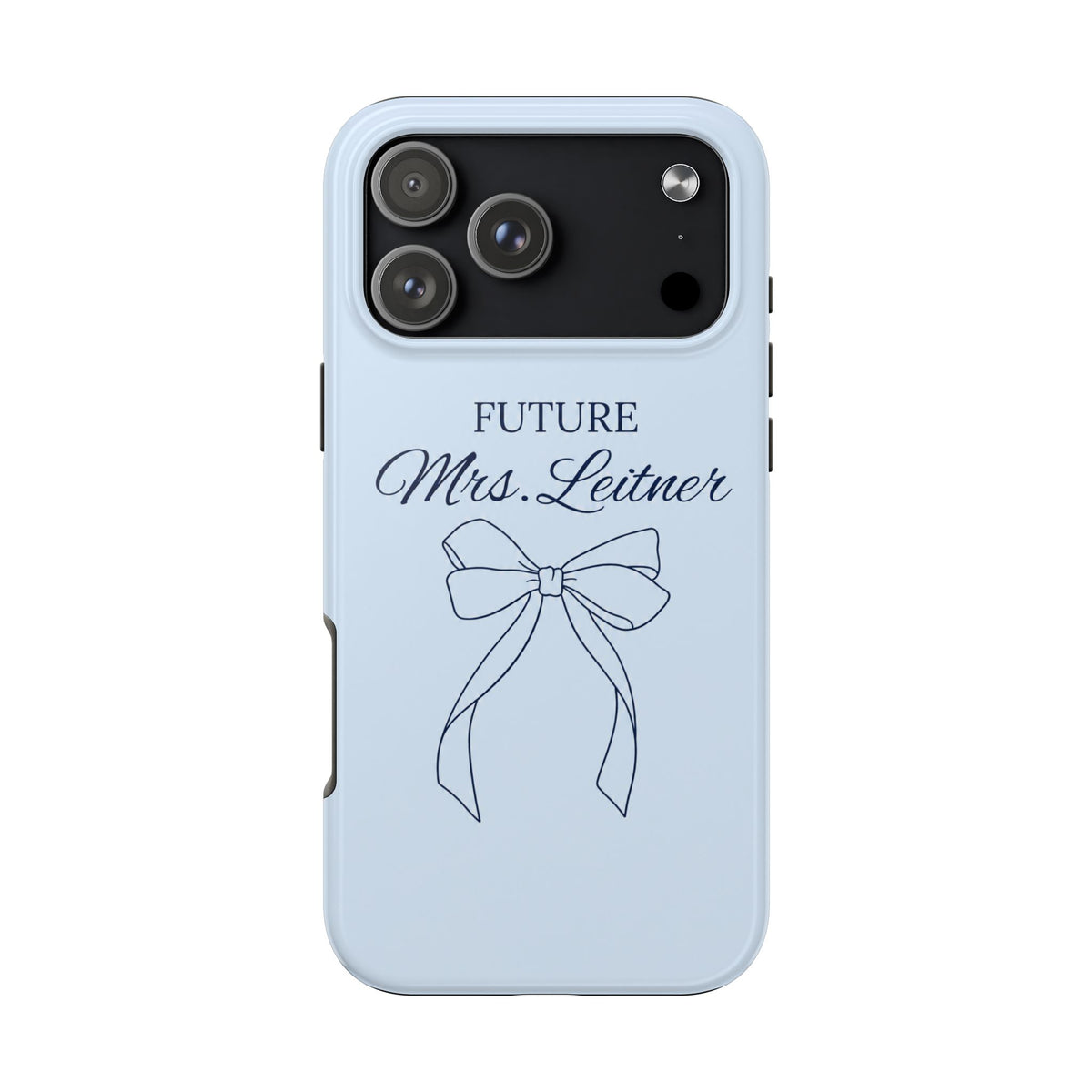 PERSONALIZED SOMETHING BLUE FUTURE MRS BRIDAL BOW CUSTOM NAME WEDDING PHONE CASE