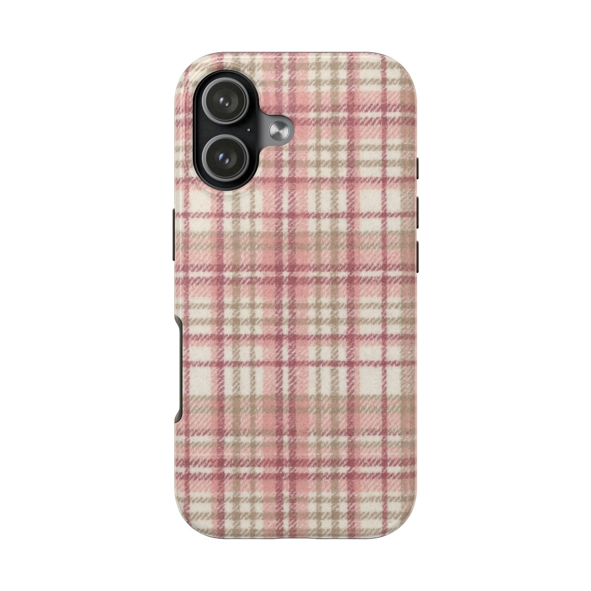 DUSTY ROSE TARTAN PLAID PHONE CASE
