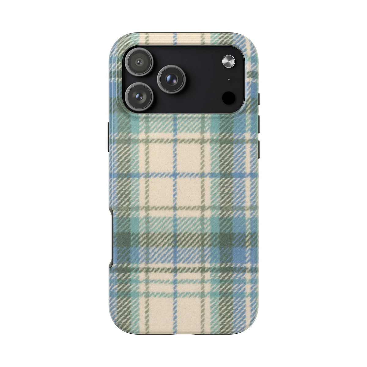 MINT GREEN TARTAN PLAID PHONE CASE