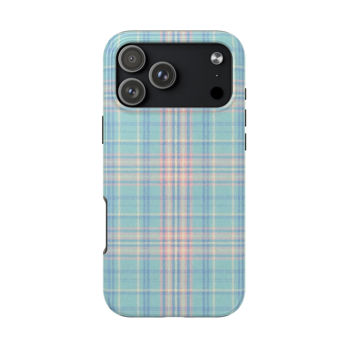 PREPPY BLUE TARTAN PLAID PHONE CASE