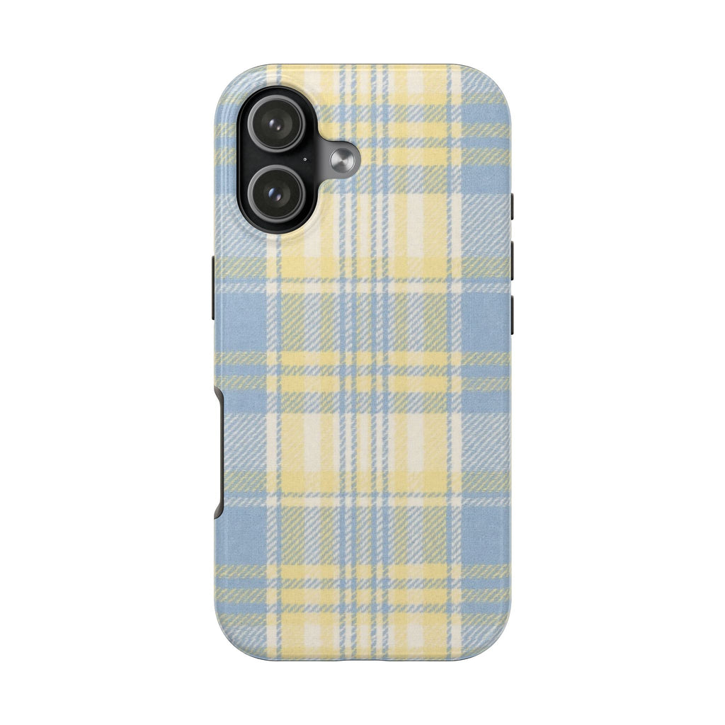 BLUE LEMONADE TARTAN PLAID PHONE CASE