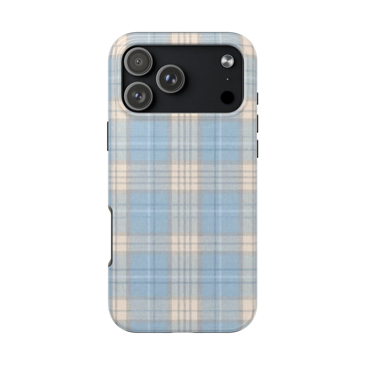 SOFT VINTAGE BLUE TARTAN PLAID PHONE CASE