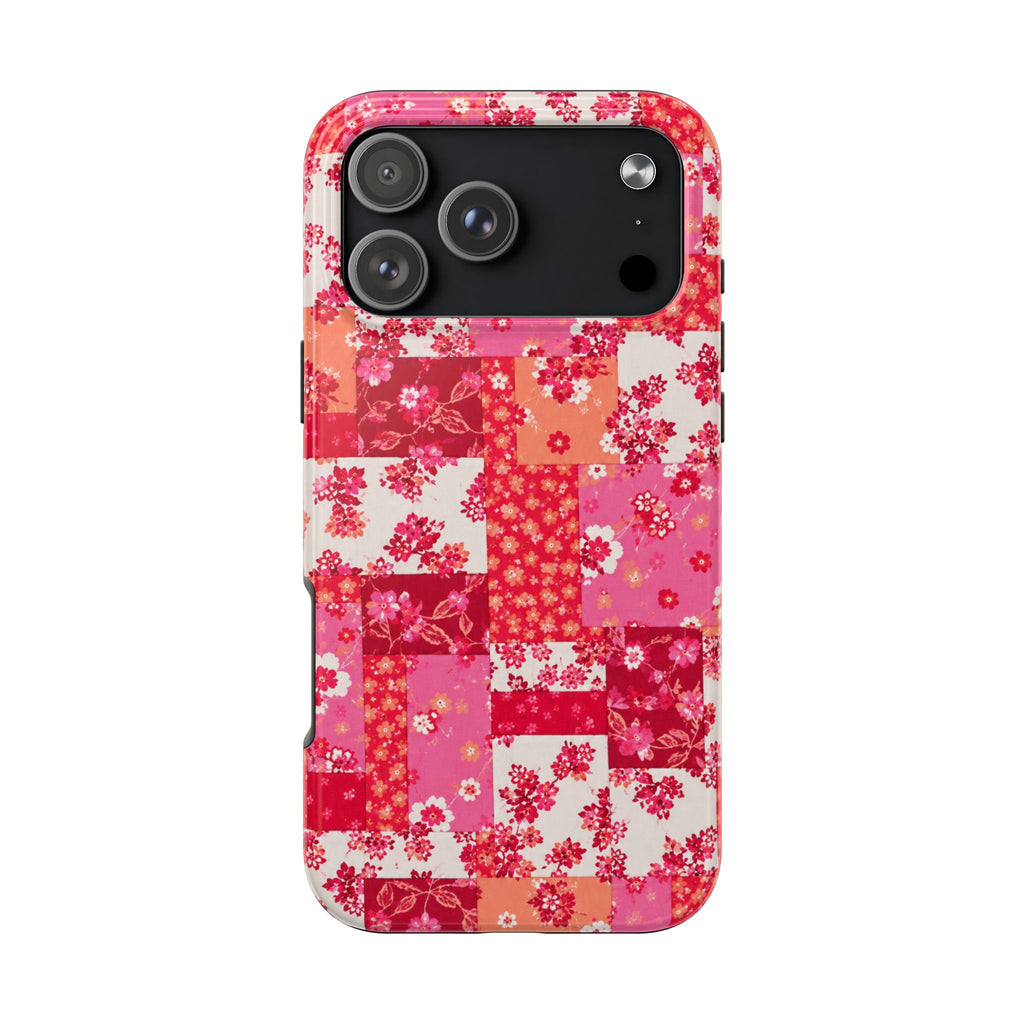 CHERRY BLOSSOM QUILT PHONE CASE