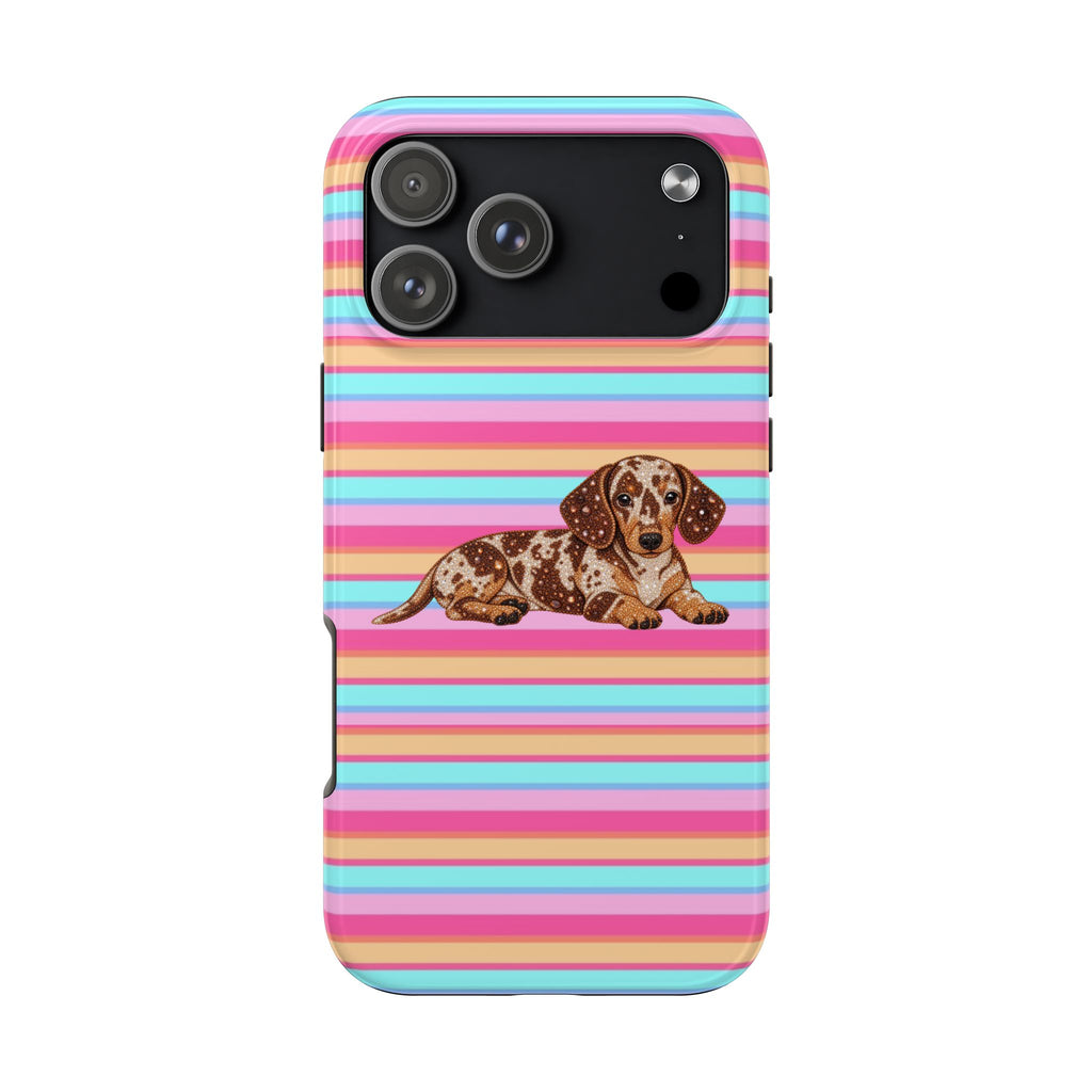 MALDIVES STRIPES DACHSHUND PHONE CASE