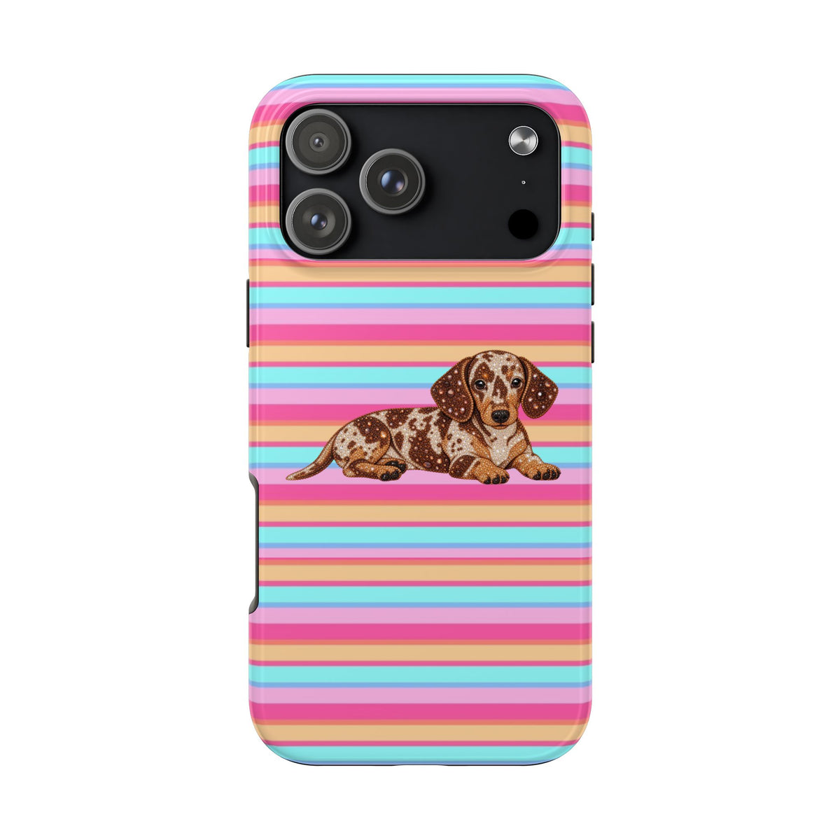 MALDIVES STRIPES DACHSHUND PHONE CASE