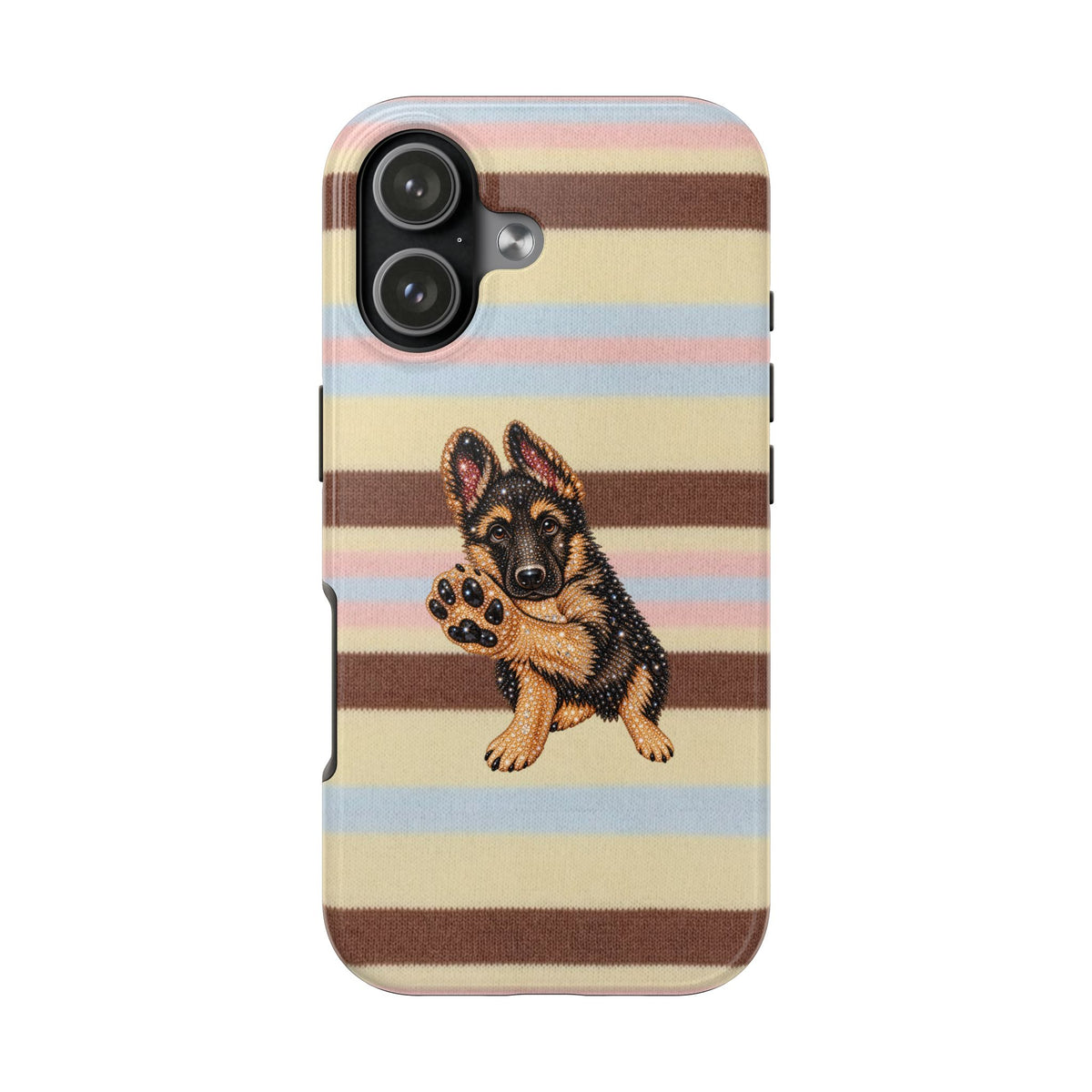 BUTTERSCOTCH STRIPES GERMAN SHEPHERD PHONE CASE