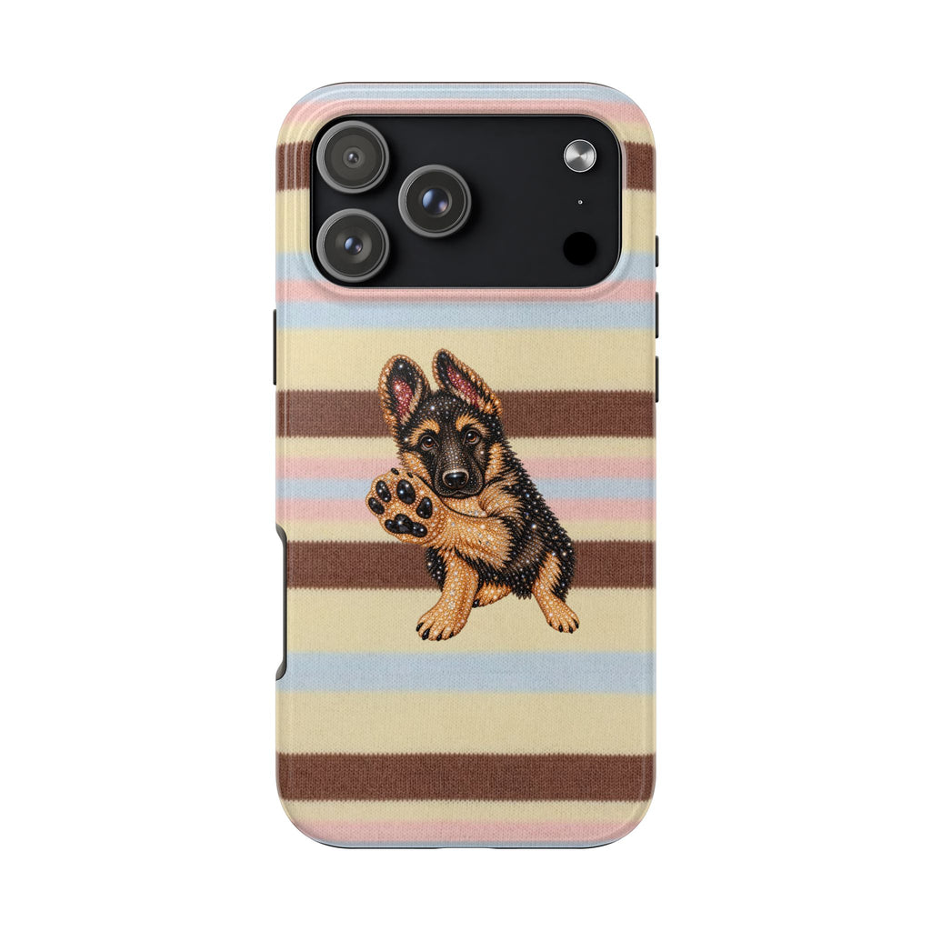 BUTTERSCOTCH STRIPES GERMAN SHEPHERD PHONE CASE