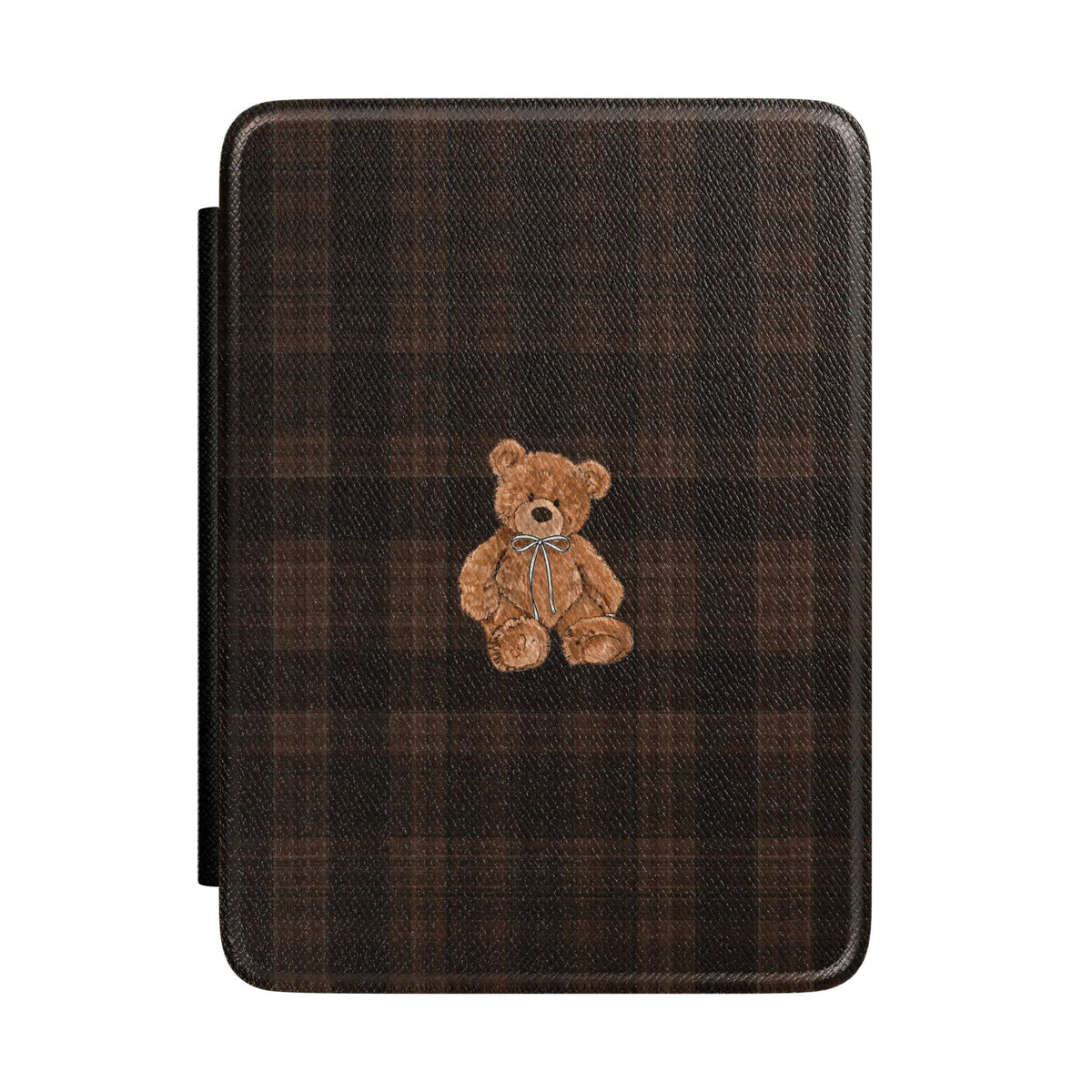 BROWNSTONE PLAID TEDDY BEAR KINDLE CASE HARDCOVER