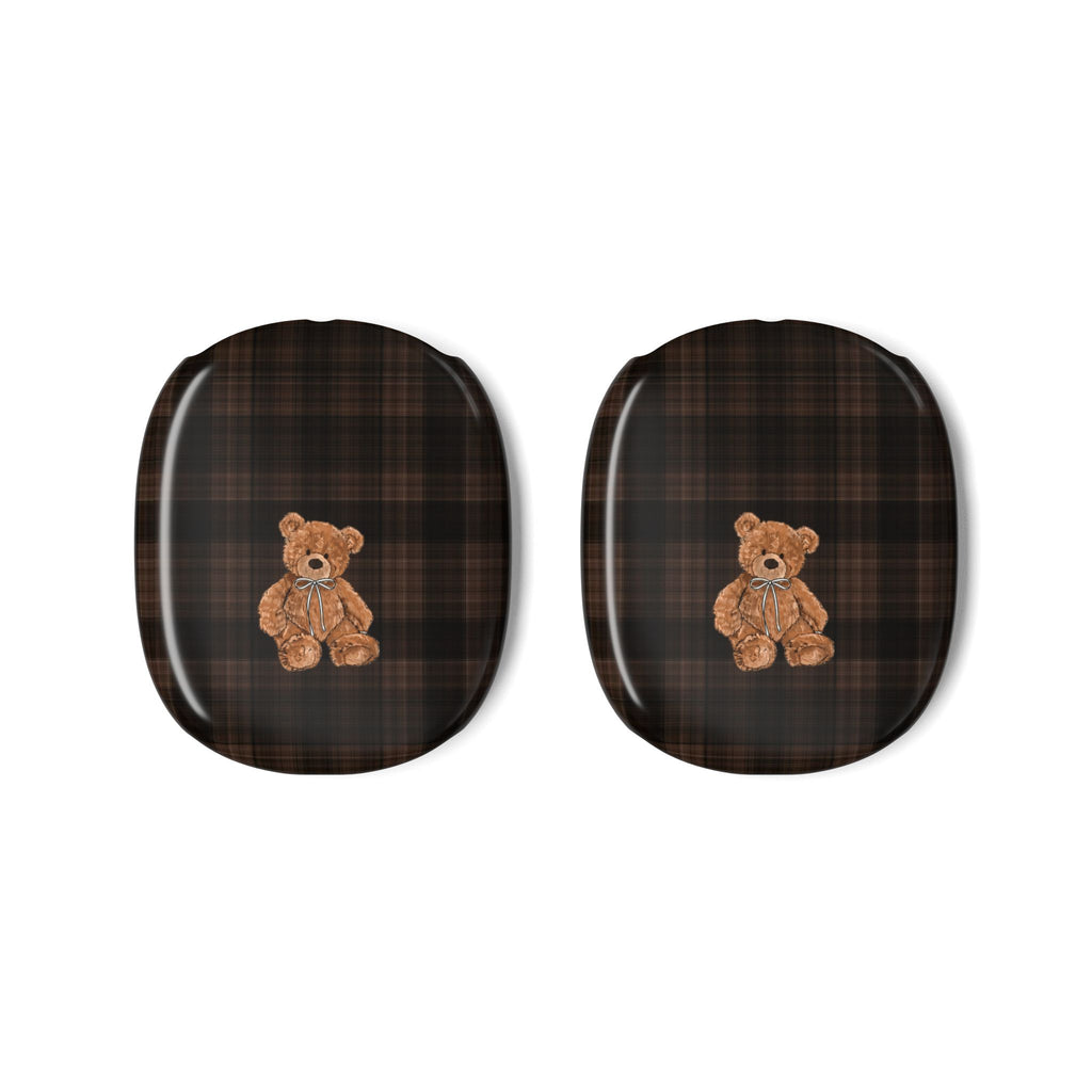 BROWNSTONE PLAID TEDDY BEAR AIRPODS MAX CASE COVERS