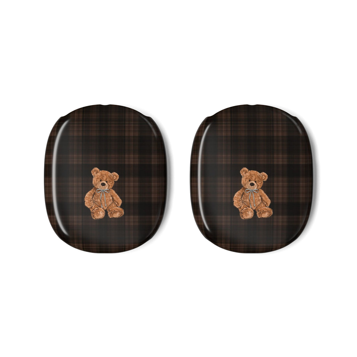 BROWNSTONE PLAID TEDDY BEAR AIRPODS MAX CASE COVERS