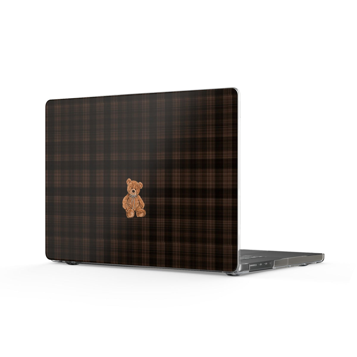 BROWNSTONE PLAID TEDDY BEAR MACBOOK COVERS