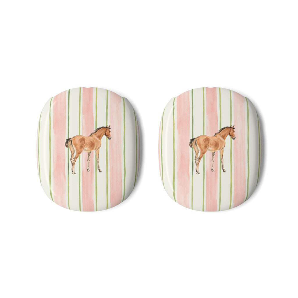 PINK STRIPES HORSE AIRPODS MAX CASE COVERS