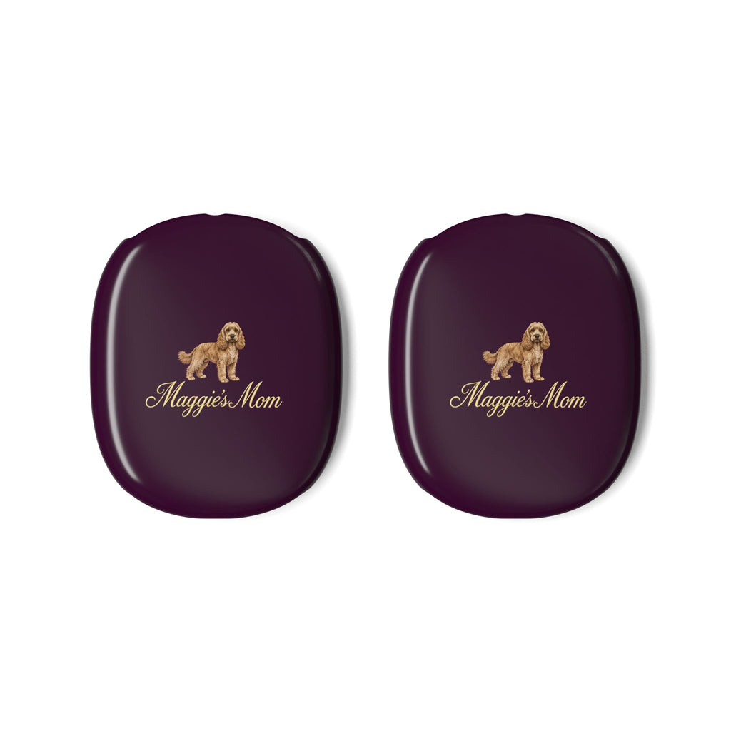 PERSONALIZED DEEP PURPLE COCKAPOO DOG MOM CUSTOM NAME AIRPODS MAX CASE COVERS