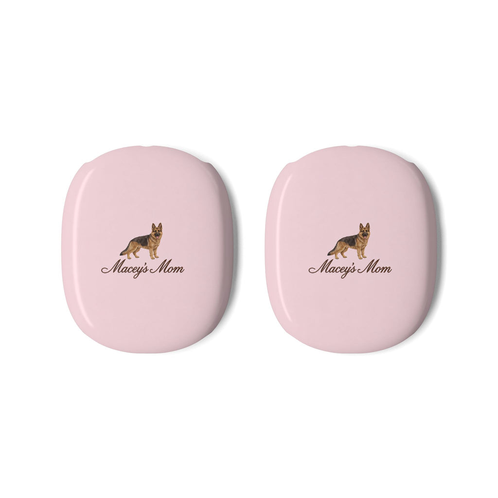 PERSONALIZED BABY PINK GERMAN SHEPHERD DOG MOM CUSTOM NAME AIRPODS MAX CASE COVERS