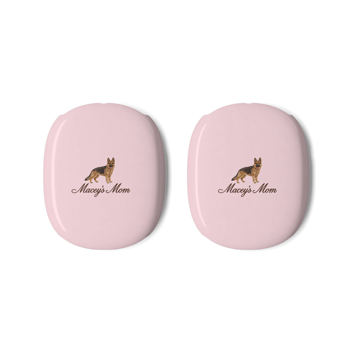 PERSONALIZED BABY PINK GERMAN SHEPHERD DOG MOM CUSTOM NAME AIRPODS MAX CASE COVERS