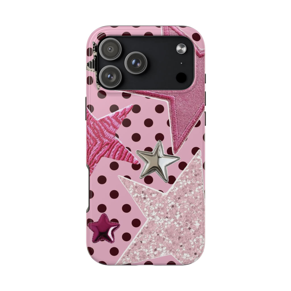 PINK MAGIC STARS PHONE CASE