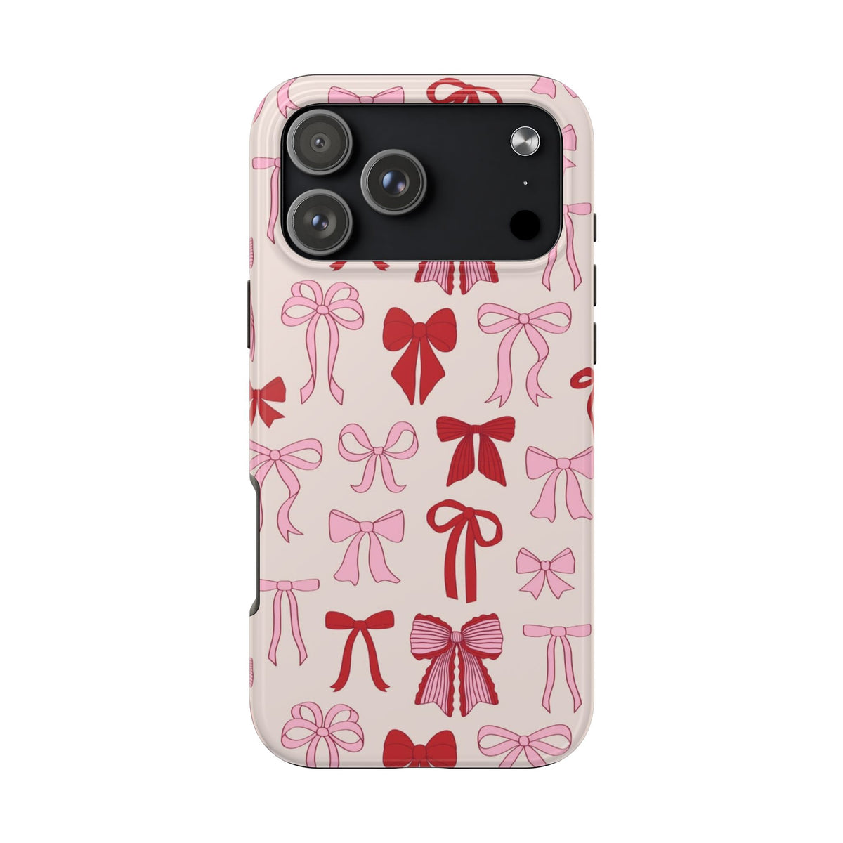 RED & PINK COQUETTE FESTIVE BOWS PHONE CASE