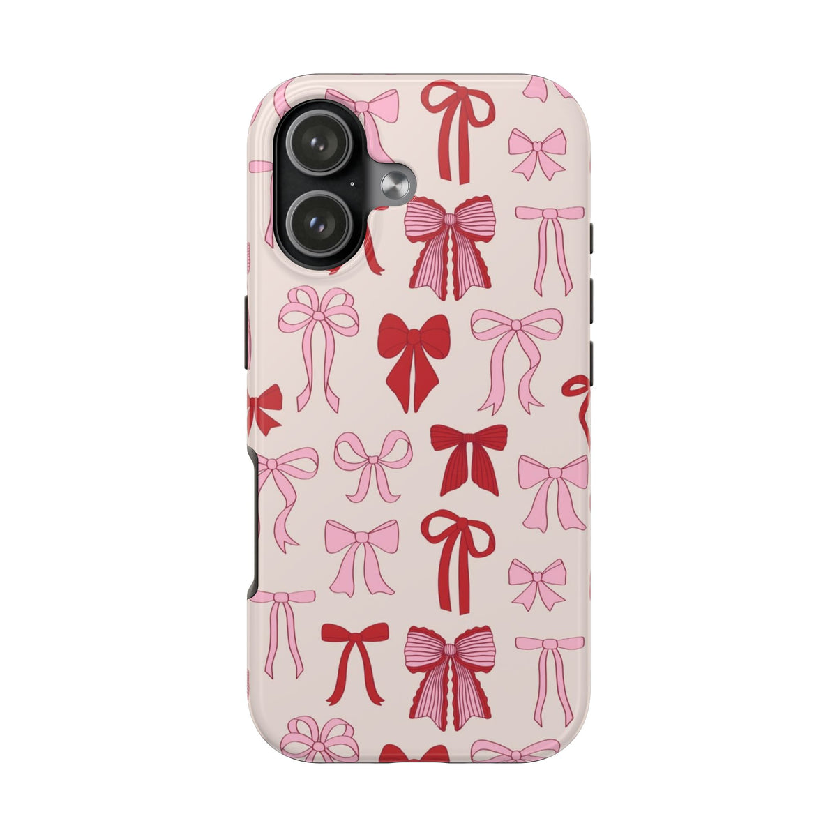 RED & PINK COQUETTE FESTIVE BOWS PHONE CASE