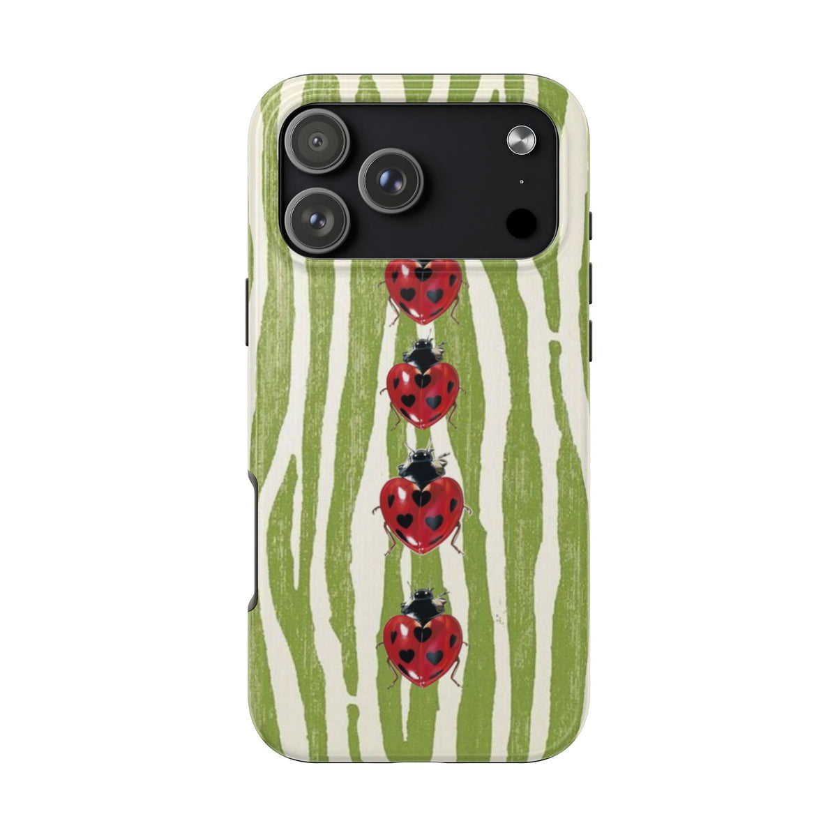 GREEN ZEBRA LOVEBUGS PHONE CASE