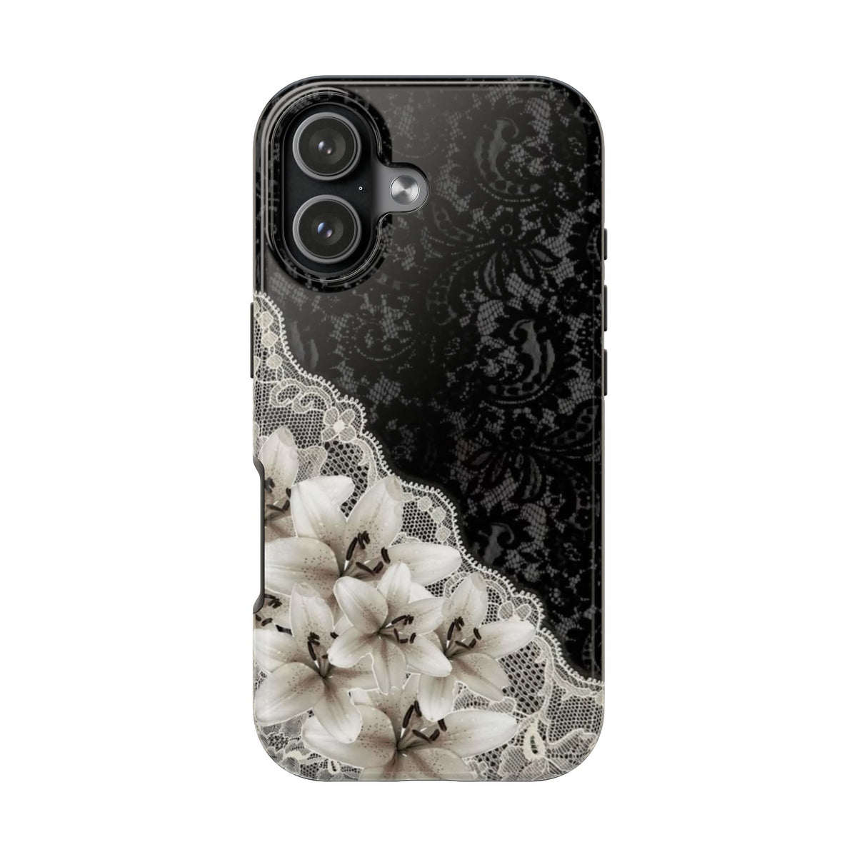 BLACK LACE ORCHIDS PHONE CASE