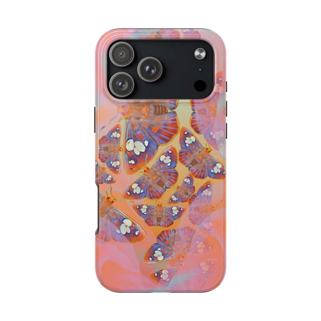 ORANGE GLOW BUTTERFLIES PHONE CASE