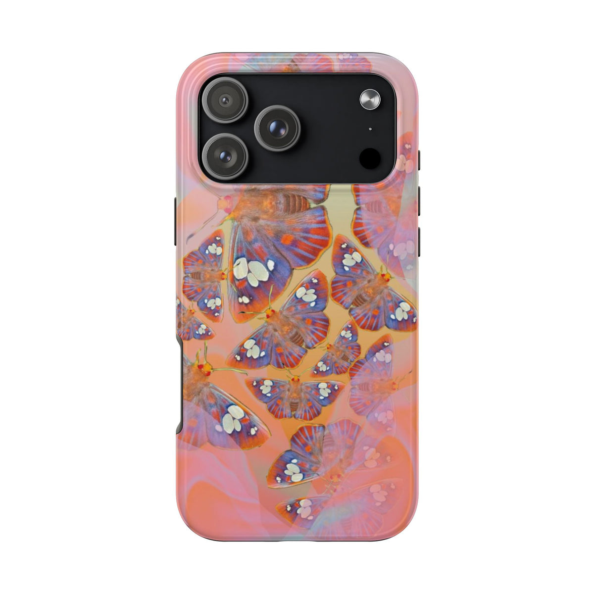 ORANGE GLOW BUTTERFLIES PHONE CASE