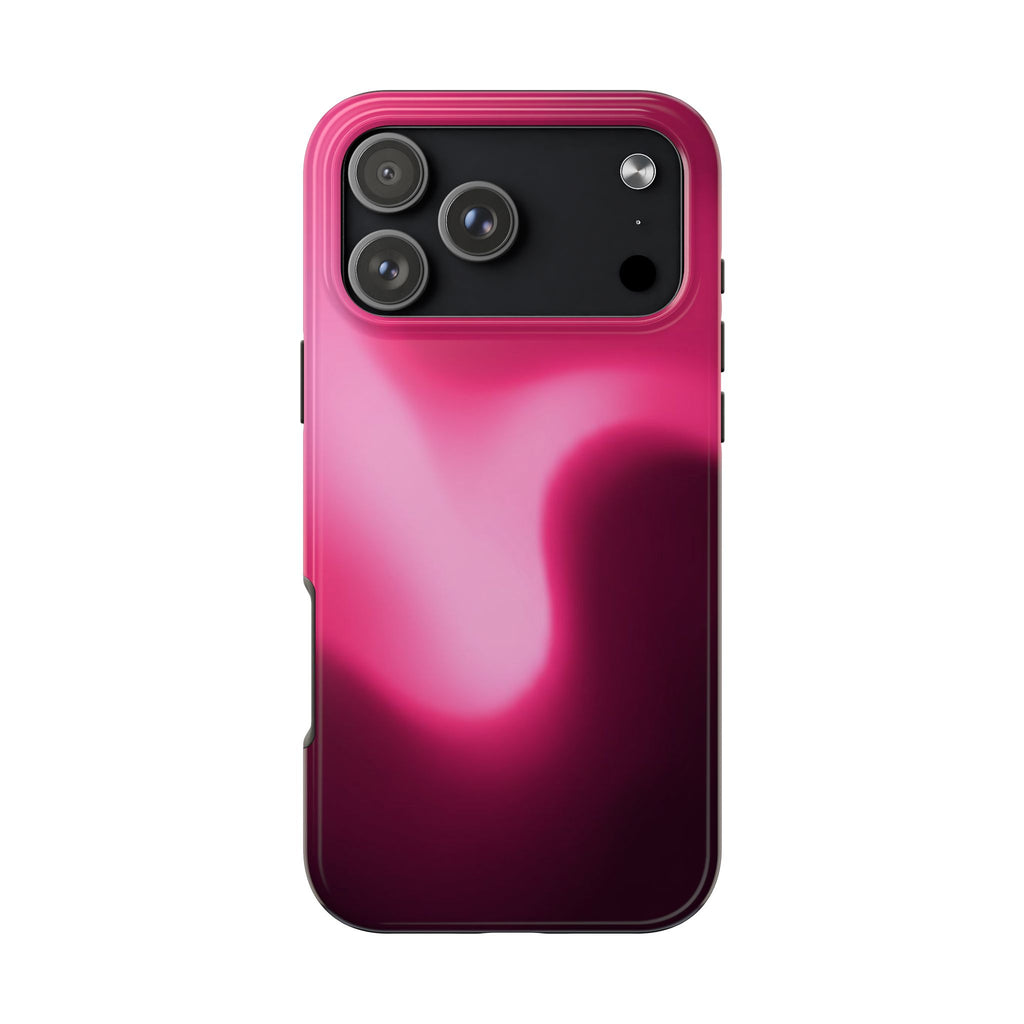 BURGUNDY PINK GRADIENT SWIRL PHONE CASE