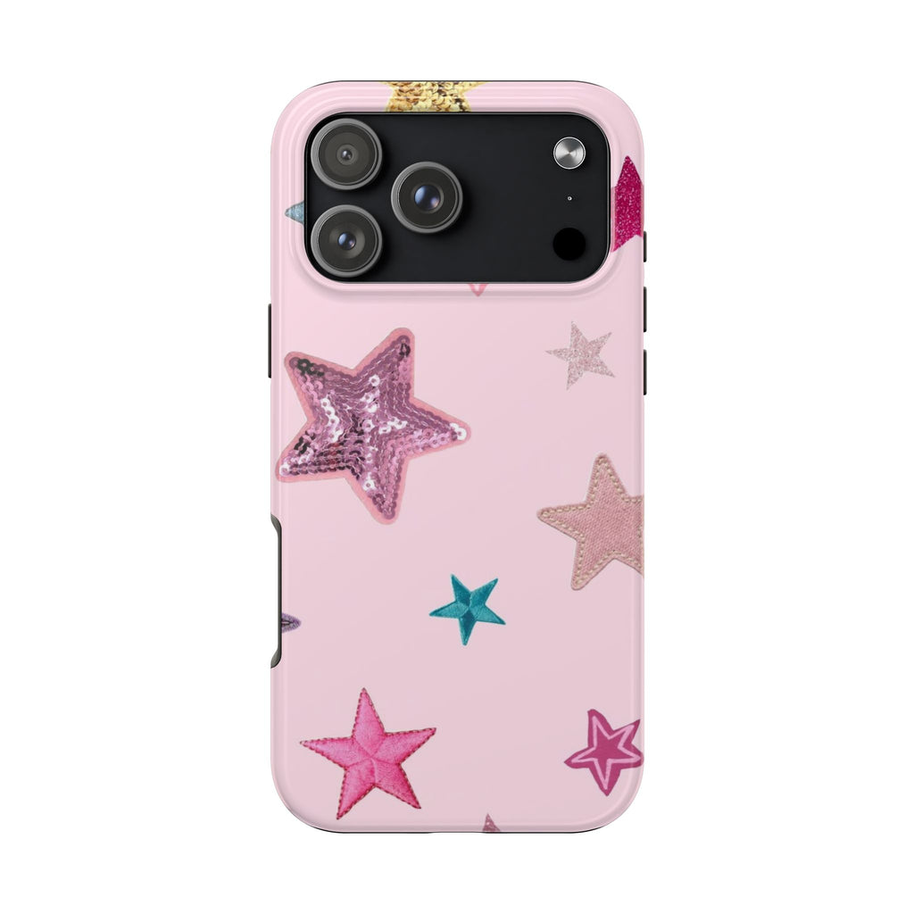 PINK MULTICOLOR STARS PHONE CASE