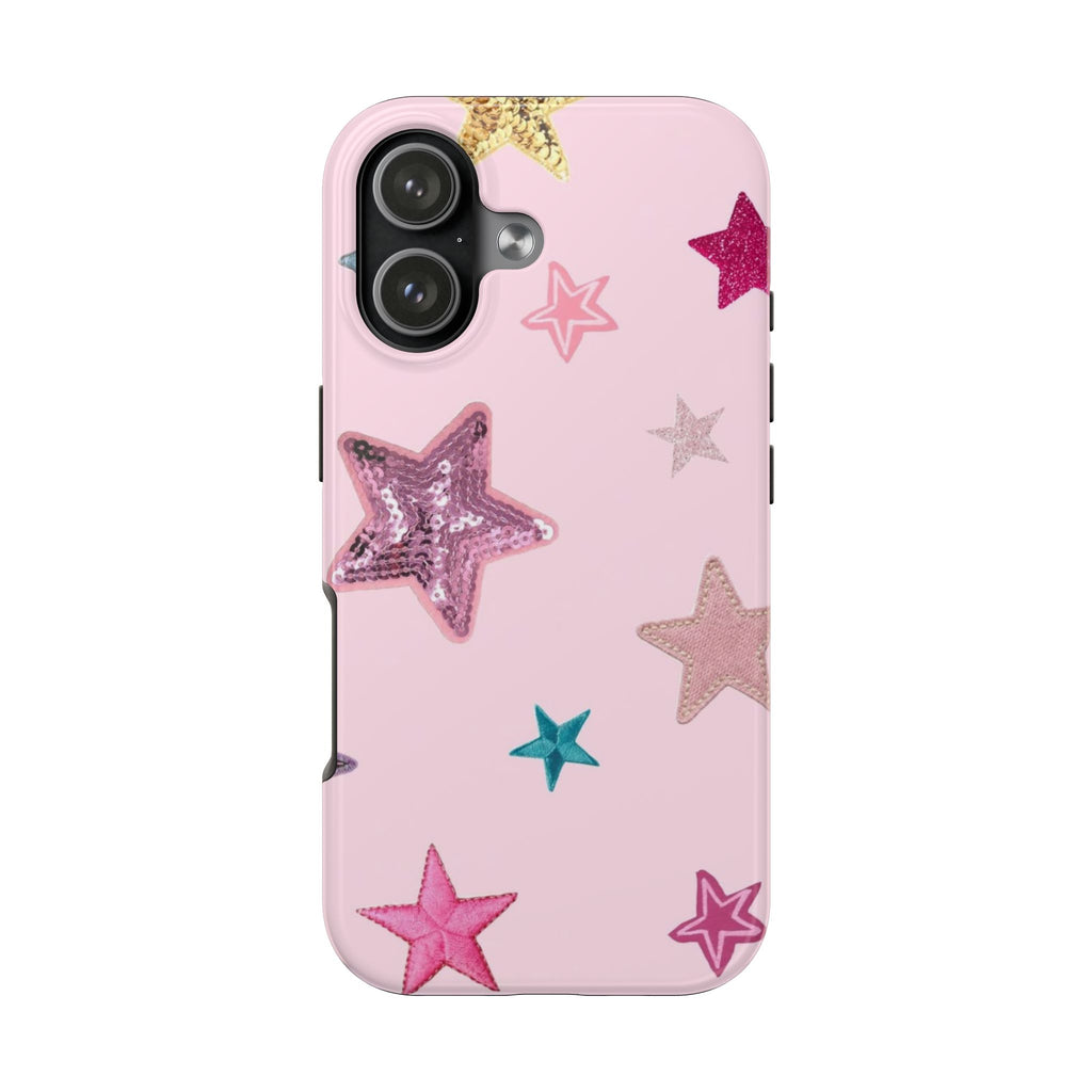 PINK MULTICOLOR STARS PHONE CASE