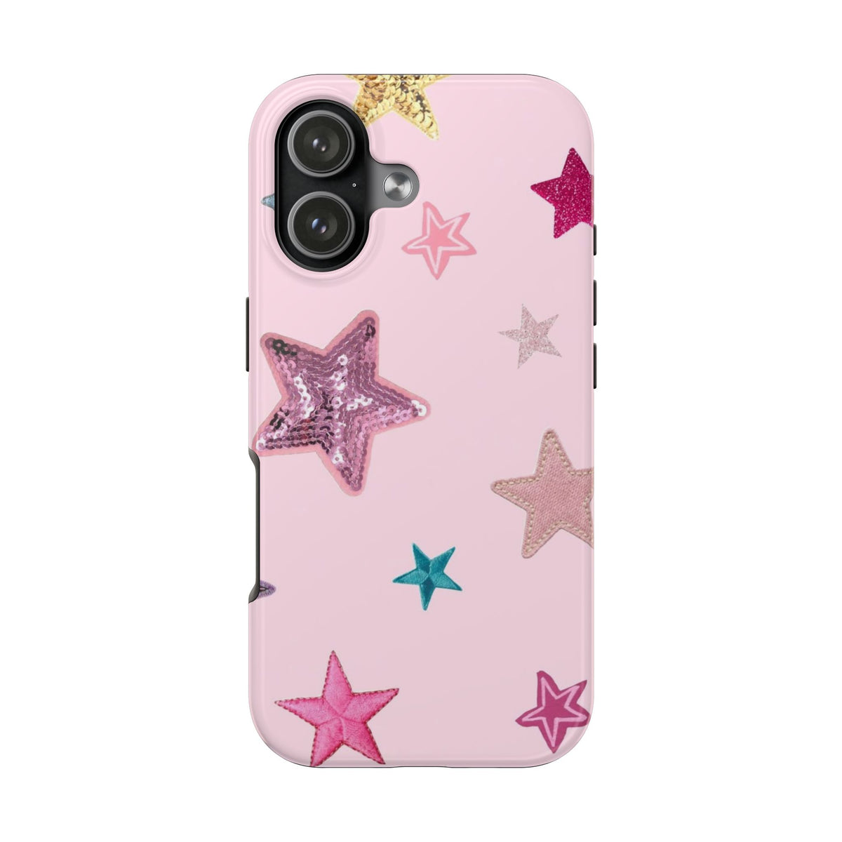 PINK MULTICOLOR STARS PHONE CASE